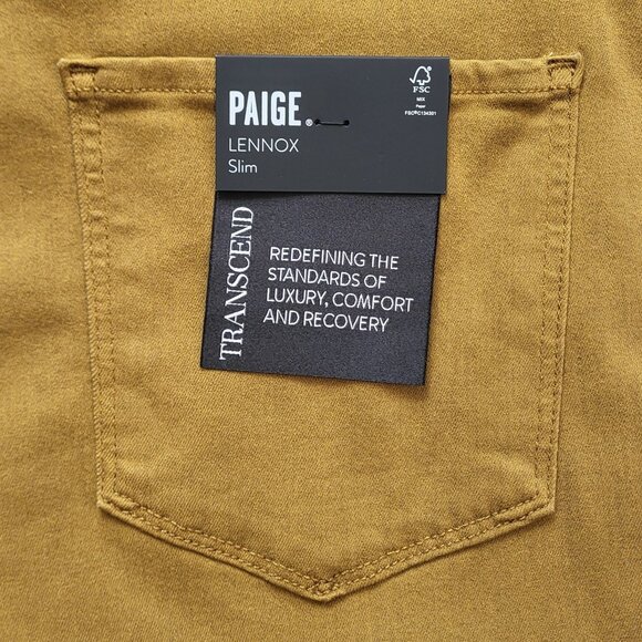 Paige Lennox Transcend Slim Jeans in Vintage High Tea Men's Size 33 - Picture 3 of 7
